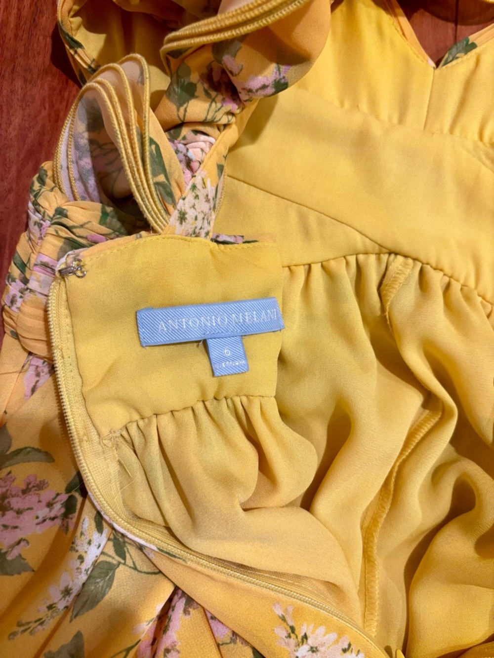 ANTONIO MELANI Yellow Floral Maxi Dress - Picture 7 of 10
